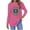 Hot Pink fall sweatshirt for women, variant on USSUMA Women Autumn Pullovers Tshirt, Classic Fit Basic Stretch Casual Blouses for Women Fashion 2022 Round Neck Long-Sleeve Top Womens Tshirt Skull Dandelion Printed Loose Tunic Blouses