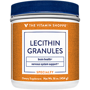 Lecithin Granules - Natural Combination of Essential Fatty Acids to Support Brain & Nerve Function, 100% Soy Based, Once Daily (16 Ounces Powder) by The Vitamin Shoppe