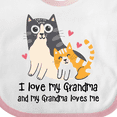 thumbnail image 4 of Inktastic I Love My Grandma Loves Me Cat Boys or Girls Baby Bib, 4 of 4