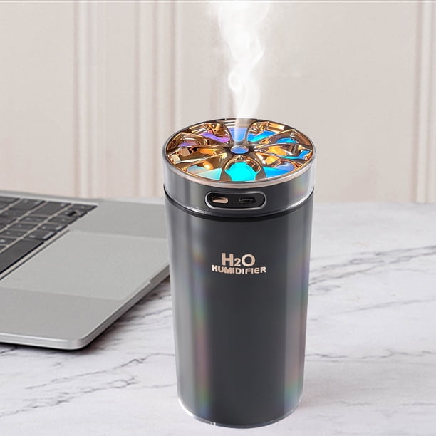 Humidificador silencioso con difusor de aceite de 7 colores, mejorado y silencioso para el hogar, yoga, gimnasio y oficina.