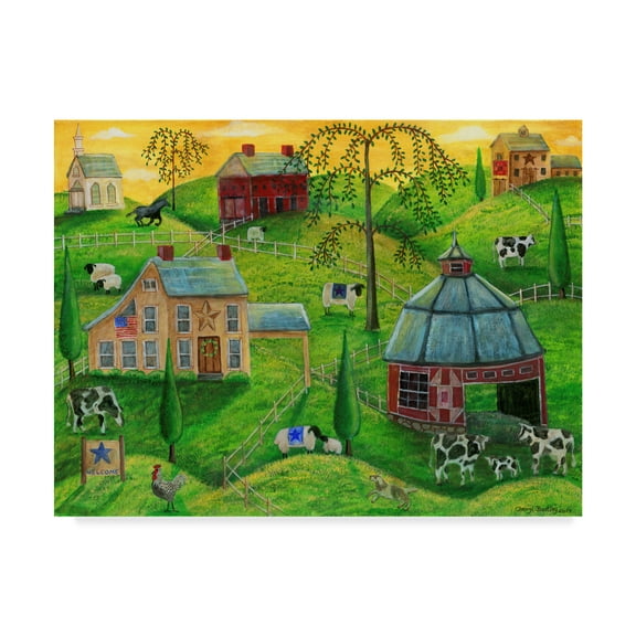 Trademark Fine Art 'Country Farms' Canvas Art by Cheryl Bartley