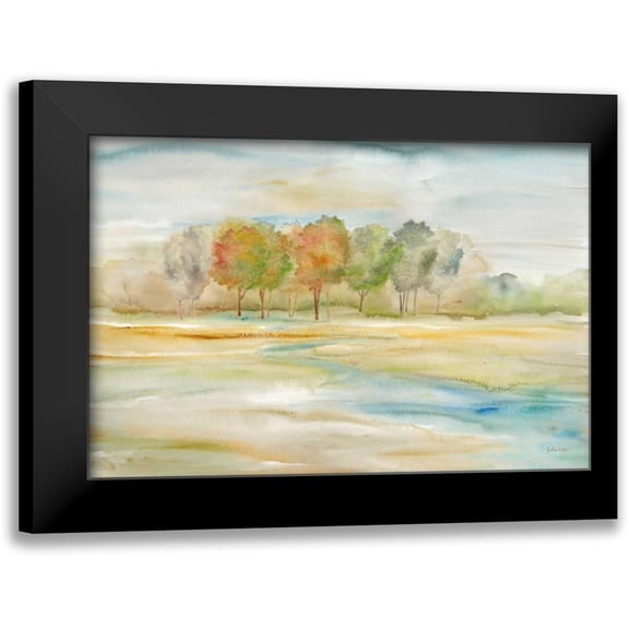 Coulter, Cynthia 14x11 Black Modern Framed Museum Art Print Titled - Watercolor Landscape with trees