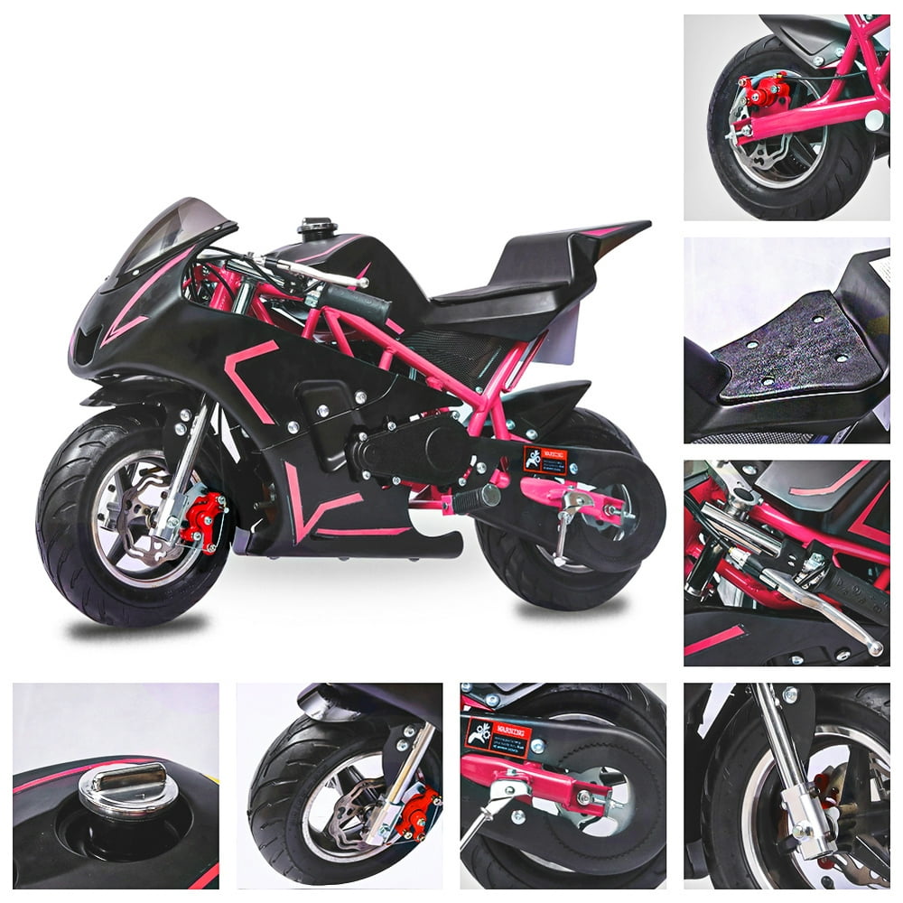 40CC 4-Stroke Kids Gas Pocket Bike Mini Motorcycle,Pink - Walmart.com
