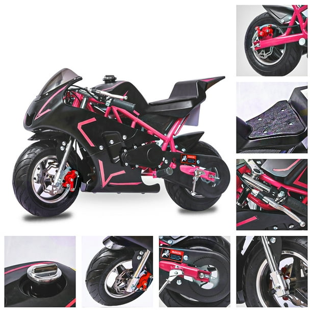 40cc 4 Stroke Kids Gas Pocket Bike Mini Motorcycle Pink Walmart Com Walmart Com