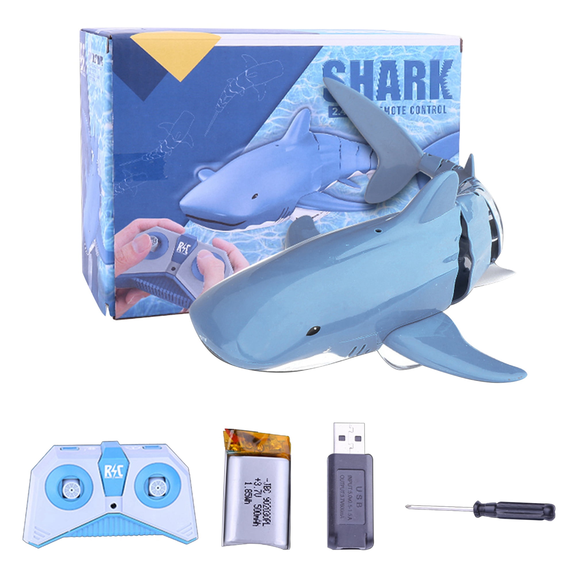 Genuiskids Remote Control Whale Shark Toy for Kids, Three-Speed ...