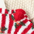thumbnail image 4 of 5 Pairs Christmas Fuzzy Socks for Women Super Soft Fluffy Plush Slipper Socks, Fuzzy Christmas Socks Cozy Gifts Socks For Women Girls, 4 of 9