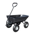 thumbnail image 3 of Carrero de jardín Carretero Estable 4 ruedas Fácil cargador de metal de metal carrito de jardín para jardinería de de al aire libre patio de playa, 3 of 8