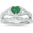 thumbnail image 2 of LaRaso Co His Her Wedding Set Couples Rings Green Black Silver Titanium 6 10, 2 of 5