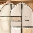 thumbnail image 2 of Space Saving Hanging Garment Bag Self Compression Zipper Organizers for Clothes - Travel Cover with Hanger Ideal for Home Textile Storage Solutions, 2 of 4