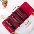 thumbnail image 4 of Neceser enrollable para maquillaje, organizador de viaje para artículos de aseo - 4 bolsas de nailon desmontables, estuche de cosméticos de gran capacidad para mujer | Neceser portátil para viajes,, 4 of 7