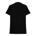 thumbnail image 5 of Women's Cotton Linen Shirt, Button Down Short Sleeve V-Neck Blouse, Breathable & Soft Casual Top for Daily Wear, Office, and Summer Outfits Essential Wardrobe Staple-Black, 5 of 8