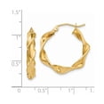thumbnail image 3 of Real 14kt Yellow Gold 4.00mm Twisted Hoop Earrings; for Adults and Teens; for Women and Men, 3 of 3