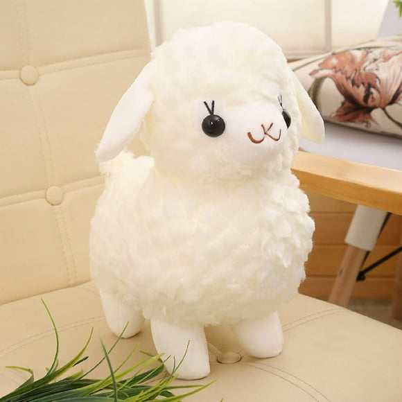 Plush Sheep Stuffed Animal Toys Cuddly Soft Dolls Gifts Home Office Decorations Snow White 13 Inches