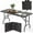 Black, variant on Costway 5 ft Folding Table Indoor Outdoor Foldable Plastic Table 4-6 Person Picnic Table Black