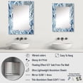 thumbnail image 4 of Designart "Windy Beauty in White & Blue Trees III" Tree Oversized Wall Mirror - Country Landscapes Bathroom Wall Mirror Decor - Multiple Color Options, 4 of 6