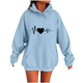 thumbnail image 2 of JUSLIO Blouses for Women with Pockets Hoodies Sweatshirts Graphic Long Sleeve Sweatshirts Light Blue L, 2 of 4