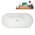 thumbnail image 6 of 65" Streamline B-432-177-BNK Soaking Freestanding Tub and Tray With Internal Drain in Brushed Nickel, 6 of 10