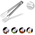 thumbnail image 4 of 4 pinzas de cocina de acero inoxidable de 9 pulgadas, pinzas para servir, pinzas para cocinar, pinzas para barbacoa resistentes al calor, utensilios para asar, freír, servir barbacoa (plata) Vhermosa Decoración, 4 of 5