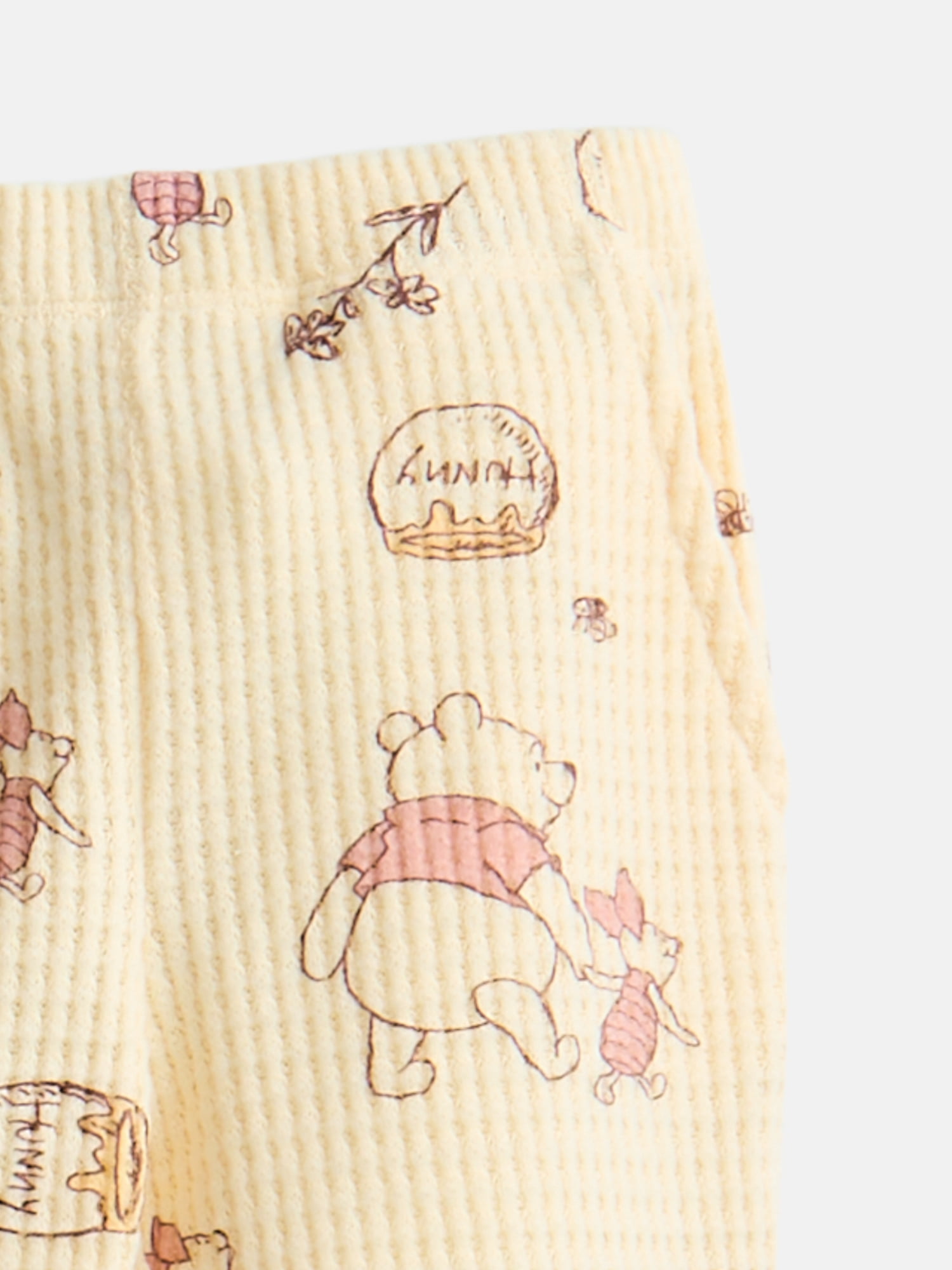 Winnie the Pooh Baby Girls Waffle Knit Top and Pants Set, 2-Piece, Sizes 0M-24M
