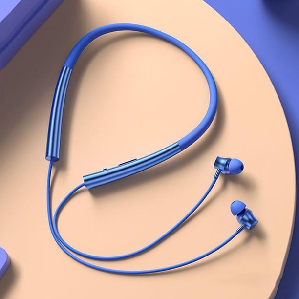 Auriculares Inalámbricos perfecl con Banda para el Cuello Estéreo Azul para Ejercicio