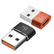 thumbnail image 2 of 1 Uds 6A Tipo C una USB 3,0 OTG Adaptador USB C Hembra una USB Macho Convertidor para , Naranja, 2 of 10