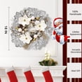 thumbnail image 3 of Lyacmy 18inch Flocked Christmas Wreath for Front Door, Artificial Silk Flower Wreaths for Indoor Outdoor, 3 of 8