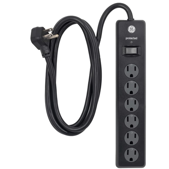 GE General Purpose Surge Protector 6 Outlets, 6 ft