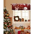 thumbnail image 3 of Christmas Kitchen Decoration Curtain Valances Rod Pocket Small Window Treatment for Bedroom Xmas Santa Claus Thermal Insulated&Washable Curtains Red Ball Christmas Tree Valances for Windows 54x18inch, 3 of 6