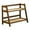 Brown S, variant on Bamboo Double Layer Rack Tabletop Shelf Countertop Shelf Compact Organizer for Bathroom Living Room Office Use
