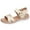 Beige, variant on YUHAOTIN Female Platform Sandals Fashion Summer Women Sandals Flat Thick Bottom Open Toe Hook Loop Solid Color Casual Hiking Sandals Women Comfortable Sandals Women Wedge Closed Toe