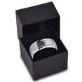 thumbnail image 3 of Tungsten Bronco Horse Horses Equestrian Equine Equidae Band Ring 8mm Men Women Comfort Fit Gray Step Bevel Edge Brushed Polished, 3 of 4