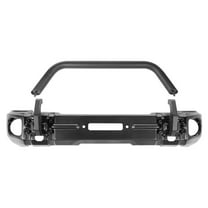 Rugged Ridge by RealTruck Arcus Bumper, Front for Jeep JL/JT|Stubby w/ Tubular Overrider, 11-Gauge Steel, Satin Black|11549.05|Compatible with 2018-2024 Jeep Wrangler JL; 2020-2024 Jeep Gladiator JT