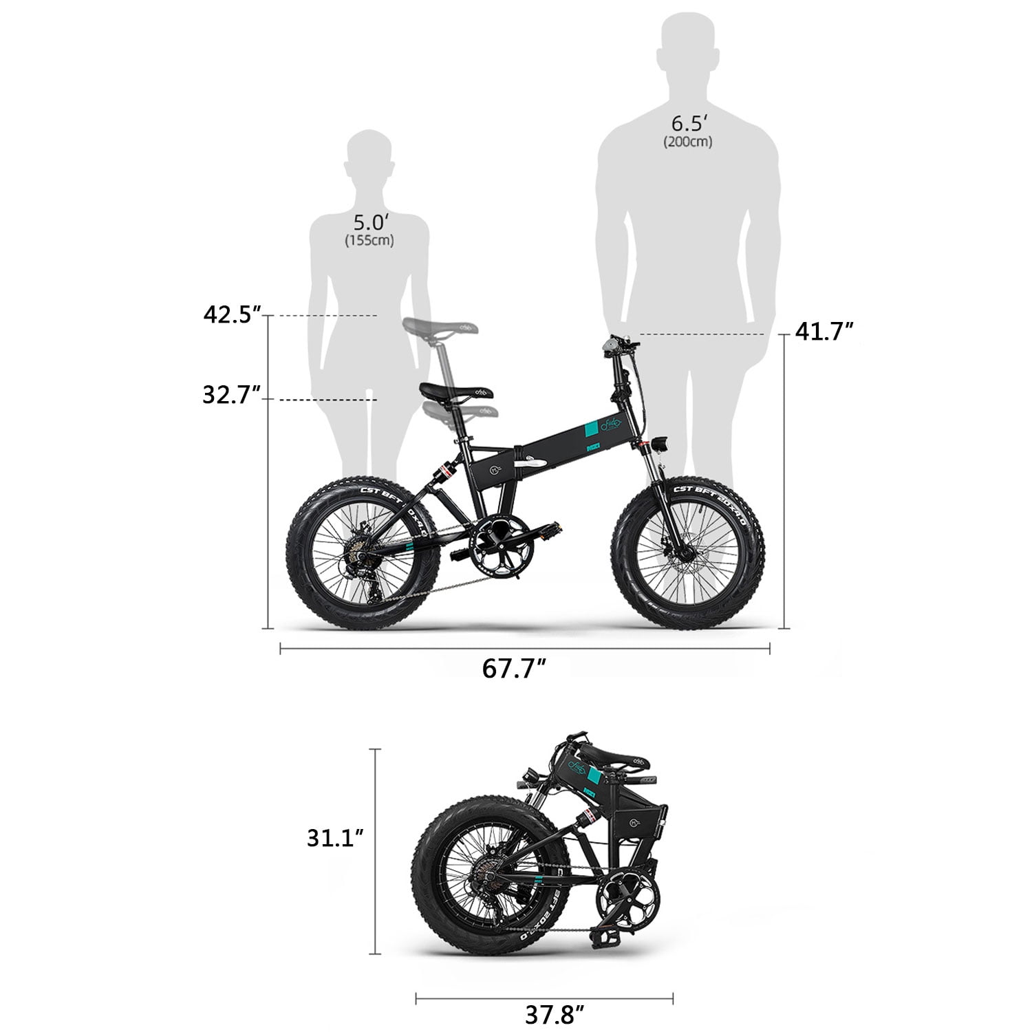 Buy FIIDO M21 Fat Tire Electric Bike 500W Motor, 7 Speed E Bikes for