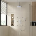 thumbnail image 4 of Boyel Living 12 inch Ceiling Mount Shower Head LED Light 3 Function Thermostatic Shower System with 6 Body Jets ,Chrome, 4 of 7