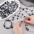 thumbnail image 3 of 170pcs 17 Styles Black and White Acrylic Beads Heart Acrylic Beads Flower Butterfly Candy Star Kawaii Beads Loose Spacer Beads for DIY Jewelry Making Handmade DIY Crafts Keychain, 3 of 6