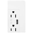 thumbnail image 2 of Control inteligente de la voz del zócalo del enchufe de pared de la alimentación USB de Wifi para el hogar de Google Alexa los E.E.U.U. 90-125V, 2 of 10