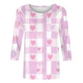 thumbnail image 5 of Busydd Womens Valentines Day Shirt Fashion Love Heart Graphic Valentines Shirts Casual 3/4 Sleeve Round Neck Tee Tops Valentines Day Gifts for Women, 5 of 5