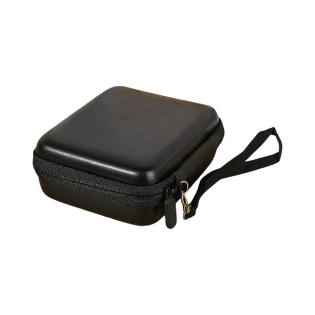 Estuche de PU y EVA para púas de guitarra, capacidad para más de 50 púas, correa de mano, cremallera y bolsillo de malla, portátil para instrumentos musicales acústicos y eléctricos
