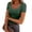 BV24-Dark Green, variant on Lumtrix Women'S Short Sleeve Scoop Neck Ribbed Knit Fitted Dressy Casual Tops Tee Summer Slim Trendy Basic Shirts Red S