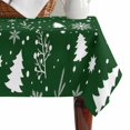 thumbnail image 4 of Green Christmas Table Cloth Waterproof Tablecloths, Xmas Tree Snowflakes Winter Holiday Tablecloth Dining Table Cover for Kitchen Party Tabletop Outdoor, Rectangle Tablecloth 60x84 Inch, 4 of 9