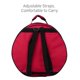 thumbnail image 3 of Compact Snare Drum Bag Backpack Case with Shoulder Strap Outside Pockets Musical Instrument Accessory Red, 3 of 5