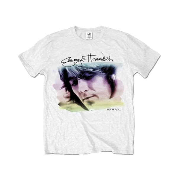 George Harrison - Camiseta Acuarela de Algodón para Adultos Unisex (Blanco)
