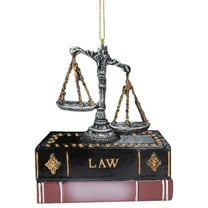 Kurt Adler Scales Of Justice With Law Books Ornament