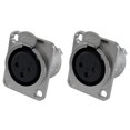 thumbnail image 2 of XLR Female Jack 3 Pin - Panel Mount Jacks D Series Size XLR-F - 4 PACK, 2 of 3