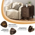 thumbnail image 6 of Biemlerfn 3 Drawer Side Table with Charging Station, Narrow End Table with Open Storage, Wooden Nightstand for Bedroom, Living Room, Brown, 6 of 9