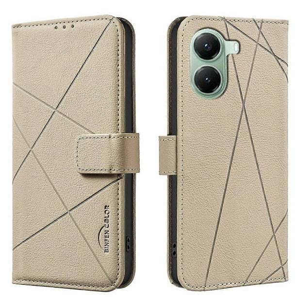 For Xiaomi Redmi Turbo 4 5G Xiaomi Poco X7 Pro 5G Case BINFEN COLOR BF35 Geometry Imprinted Leather