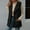 Black, variant on Womens Fuzzy Fleece Vest Casual Oversized Warm Button Down Sherpa Vest Jacket with Pockets Pink L