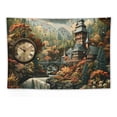 thumbnail image 5 of FANNA Flowers Trees Stream Tapestry Wall Hanging 60x40in Soft Lightweight Decoration for Indoor or Outdoor Use 60x40in, 5 of 7