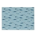thumbnail image 1 of Striped Cutting Board, Turtles and Blue Stripes Abstract Print Aquatic Theme Caretta Ocean Animals Pattern, Decorative Tempered Glass Cutting and Serving Board, Small Size, Blue Navy, by Ambesonne, 1 of 1