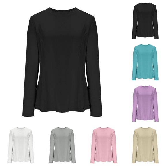 T Shirts for Women Sun Tight Long Sleeve Cool and Breathable Sports Top